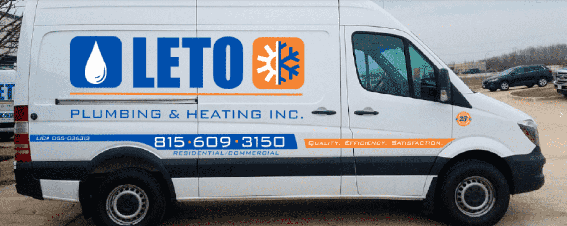 Leto Plumbing & Heating, Inc. branded Van