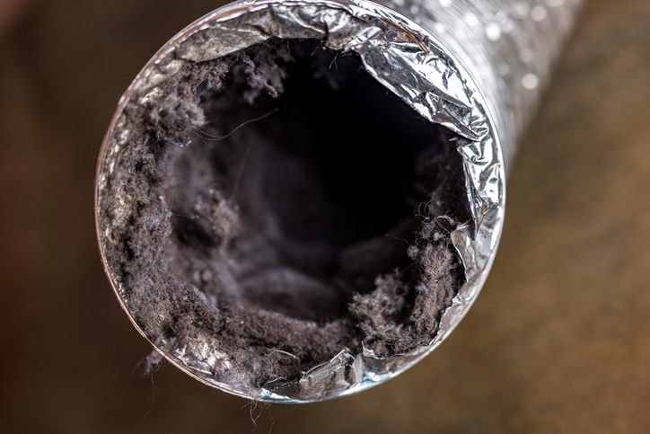 Duct_Ductwork filled with lint, dust and dirt | Leto Plumbing & Heating, Inc.